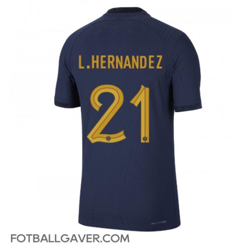 Frankrike Lucas Hernandez #21 Fotballklær Hjemmedrakt VM 2022 Kortermet